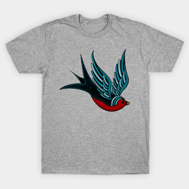 Swallow sailor tattoo T-Shirt by MorvernDesigns